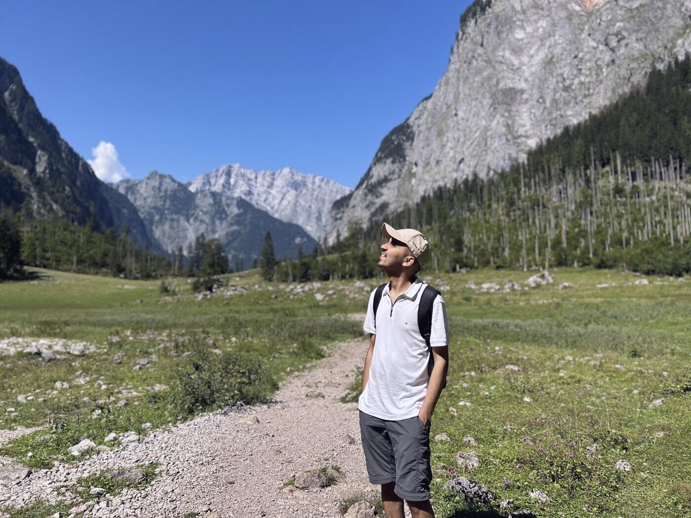 Prasad hiking in the Alps