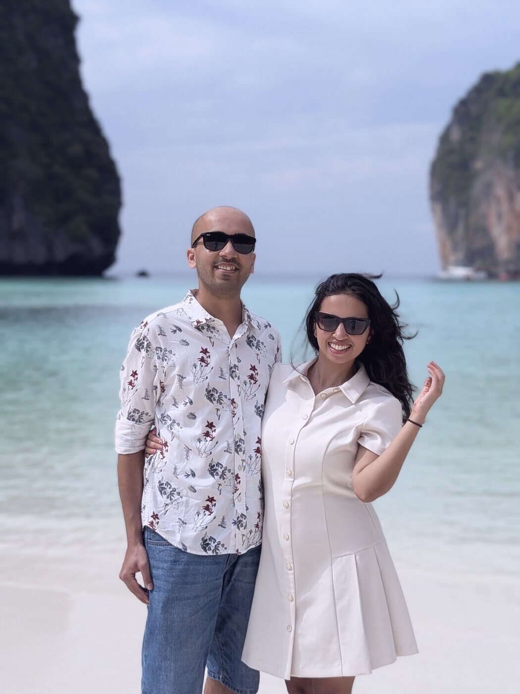 Prasad with his wife Neha